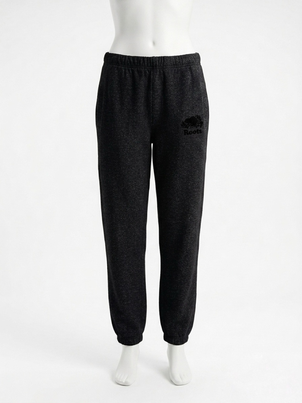 Roots Black Salt & Pepper Charcoal Sweatpants Trackpants Unisex - Size XS
